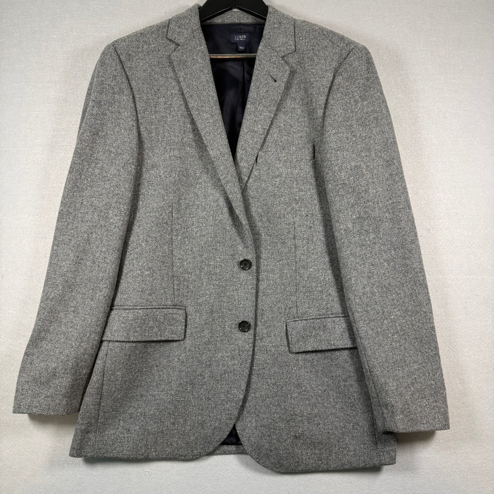 J.Crew Ludlow Blazer Yorkshire Tweed Moon Mens 40R Grey English Wool Sport Coat